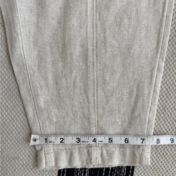 Old Navy Pants‎ Womens Ivory High- Rise Straight Leg Taper Linen Pants Size 2X - Picture 11 of 13